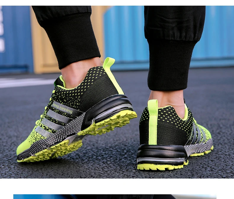 Men’s Green Breathable Running Shoes – Big Size 47